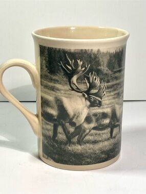 Field & Stream Ceramic Elk-Print Coffee Mug